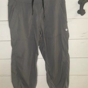 Gray Cropped Lululemon Joggers